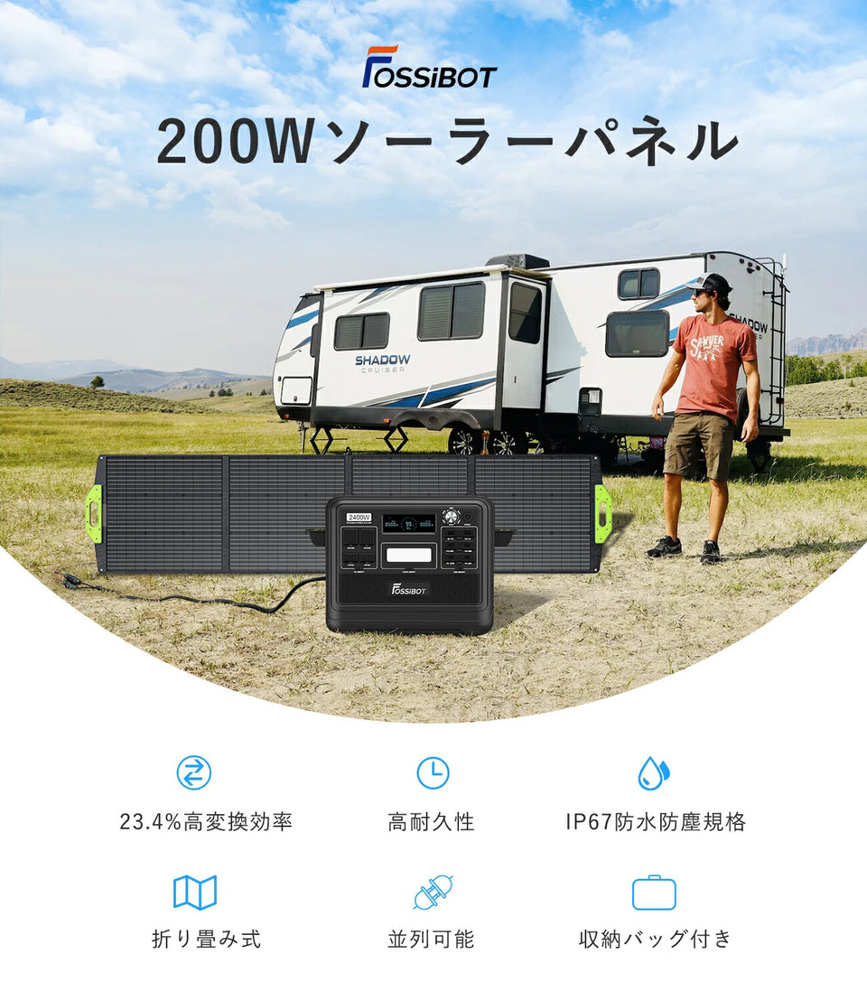 FOSSiBOT 200W ソーラーパネル – FOSSiBOT-JP