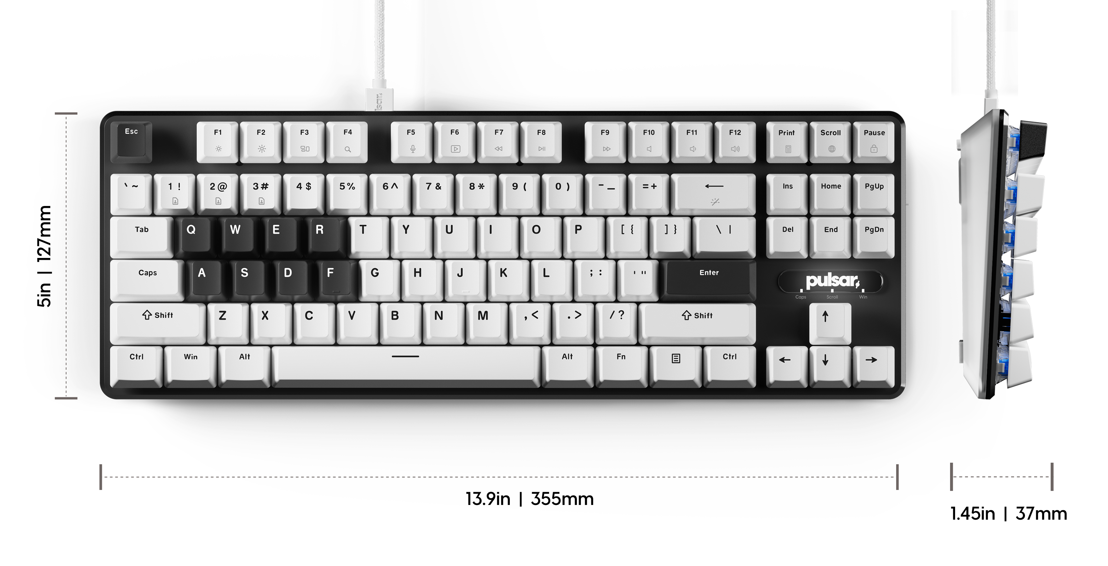 ANSI] PCMK 2HE TKL Hall Effect Magnetic Gaming Keyboard – Pulsar