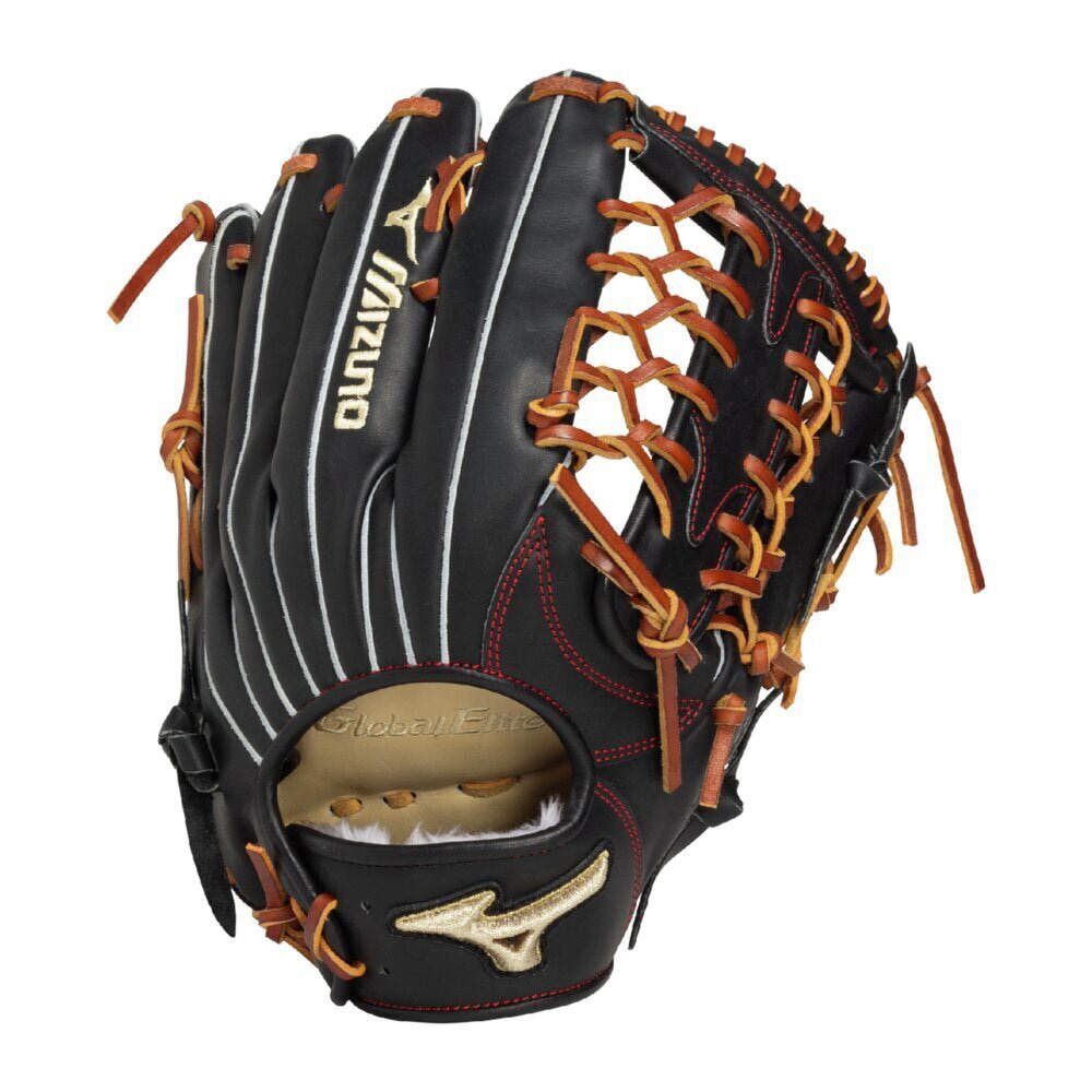 Mizuno 軟式グローブ 外野手用 ヌートバーモデル ブラック/ブラウン