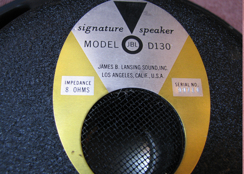 JBL D130 8Ω 38cmフルレンジユニット ブラックフレーム - 中古