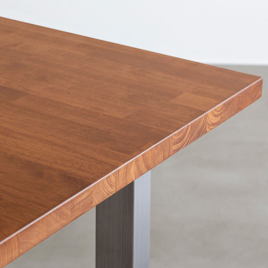 THE TABLE / ラバーウッド ブラウン × Stainless × W181 - 300cm