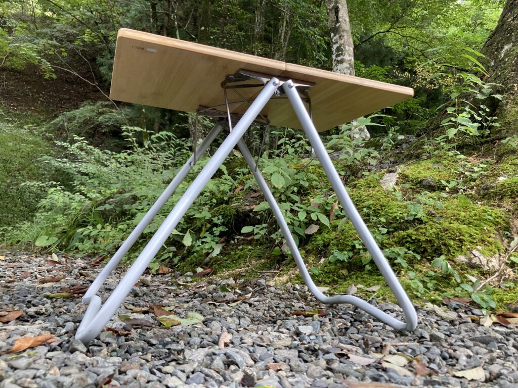 Myテーブル竹 /2秒でセット！スノーピークの折りたたみ ローテーブル