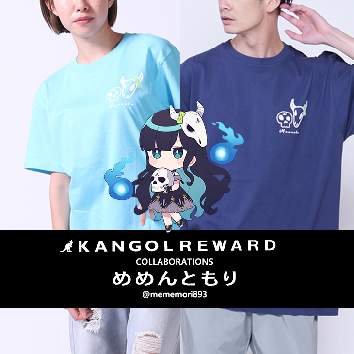 めめんともり×KANGOL REWARD コラボ半袖Tシャツ