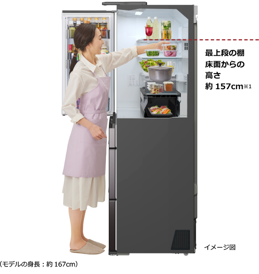 特長：大容量 ： 冷蔵庫 ： 日立の家電品