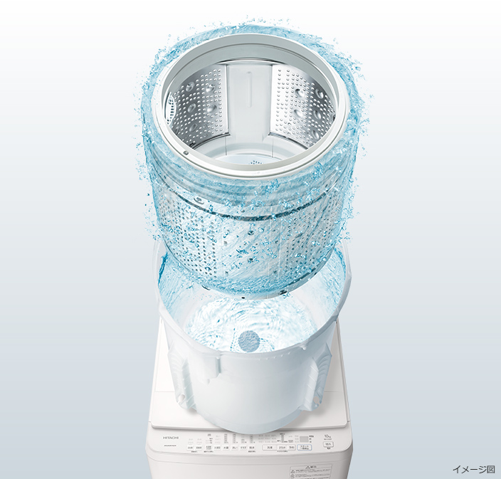 特長：自動おそうじ ： 全自動洗濯機 ビートウォッシュ BW-X100F