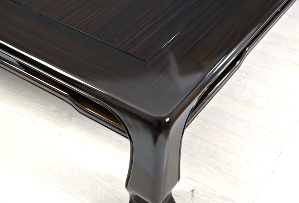 座敷机: 黒檀 一重ヌキ無地 5尺机 no.1717 / 唐木家具OSAKA