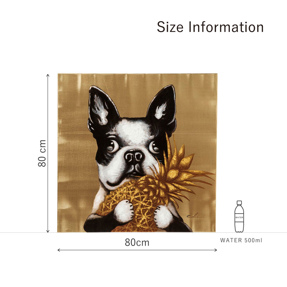 ドッグウィズパイナップル 80x80cm アート ｜【KARE】ドイツの家具