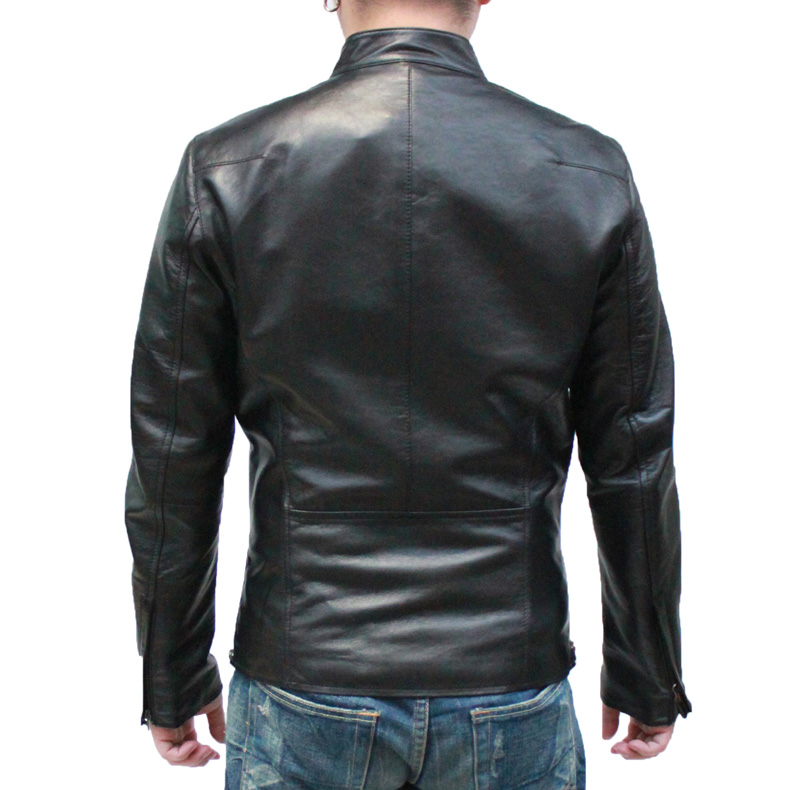 ラム革 シングルライダースジャケット メンズ ブラック M/ 53271