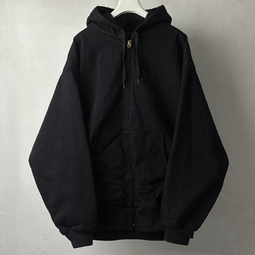 BLACK DENIM ZIP PARKA – kettle