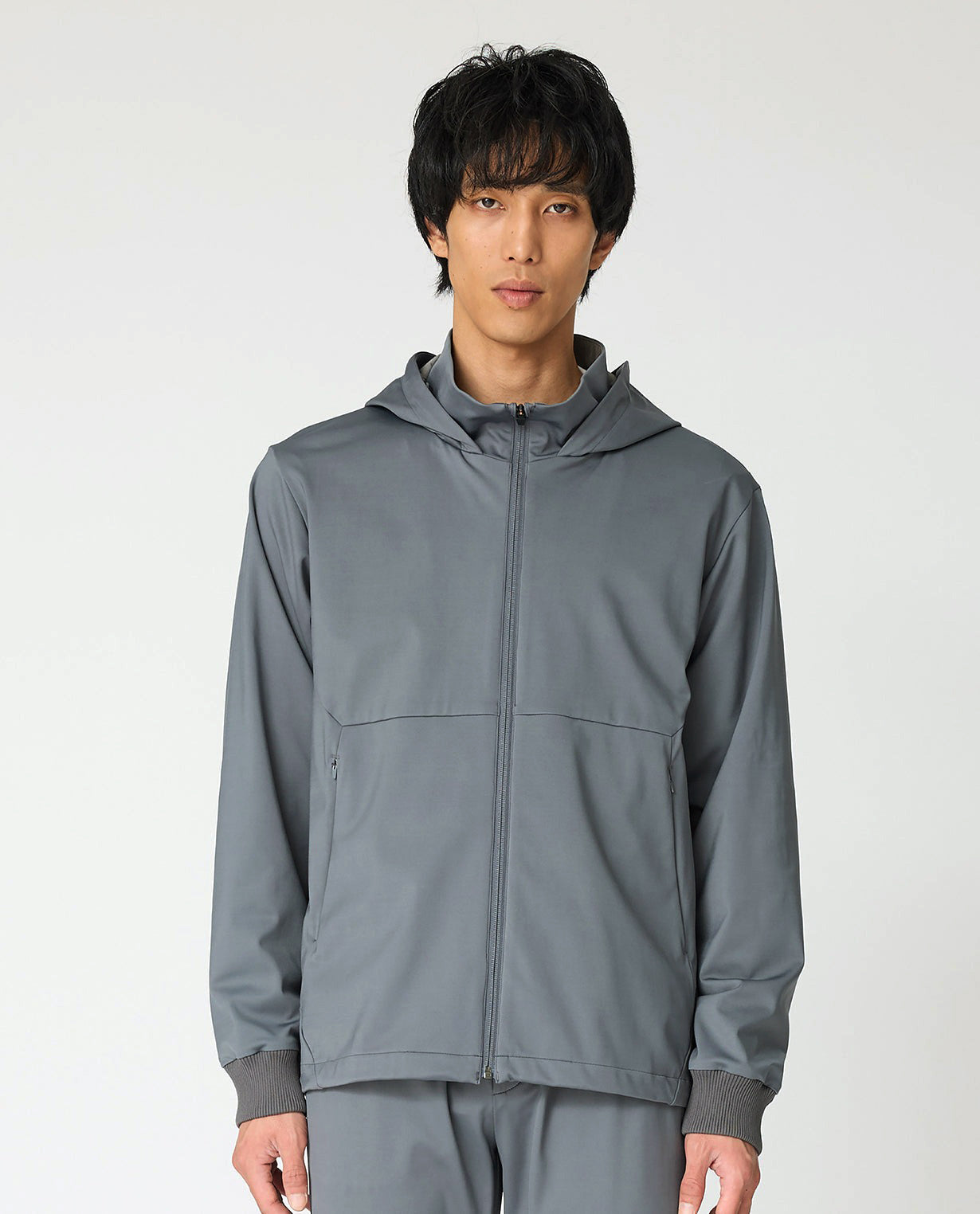 443_N 24HR-WEARABLE カッティングパーカー (スペースグレー) – K-3B