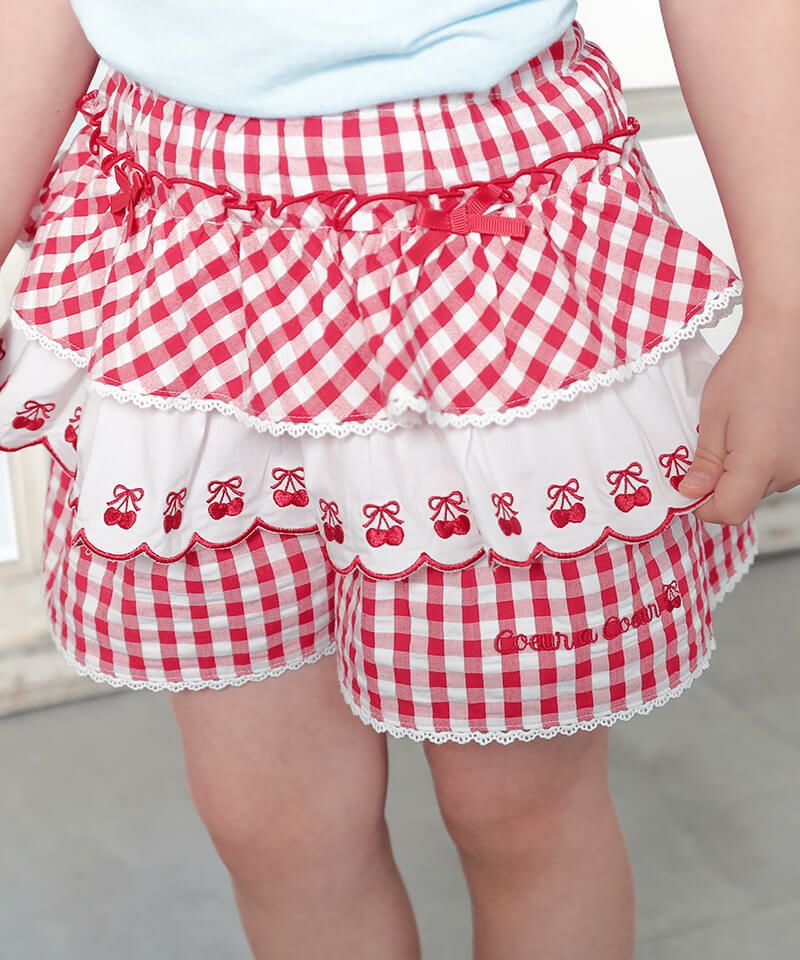 coeur a coeur チェリーレースフリルキュロット | キムラタン