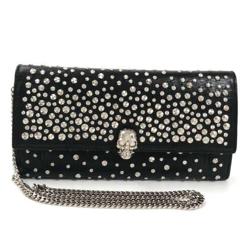 アレキサンダーマックイーン 長財布 チェーンウォレット スカル