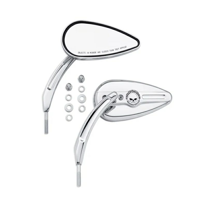 56000394 】ハーレー純正 ウィリーGスカルティアドロップミラー