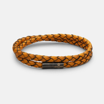 スクルツナ stealth レザーブレスレット Lサイズ ブラウン 1507-L