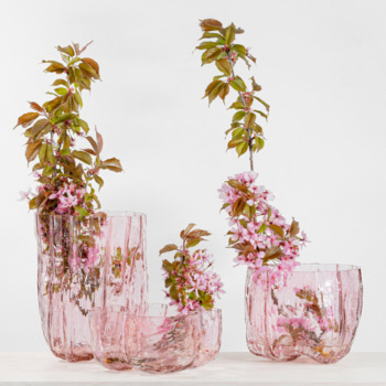 コスタ ボダ Crackle(クラックル) L フラワーベース ピンク フラワー