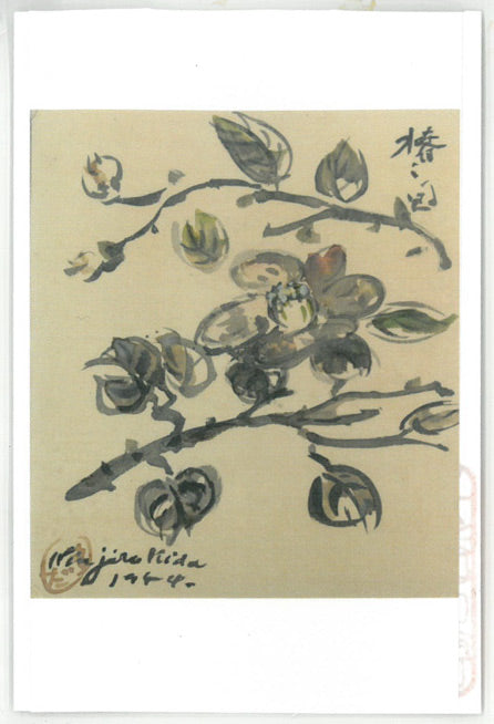 木田金次郎「椿之図」墨彩画 絵画買取・販売の小竹美術