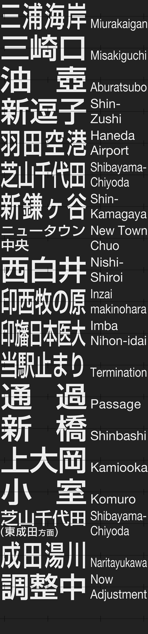 KSWeb - 京成押上線 八広駅のパタパタ発車標