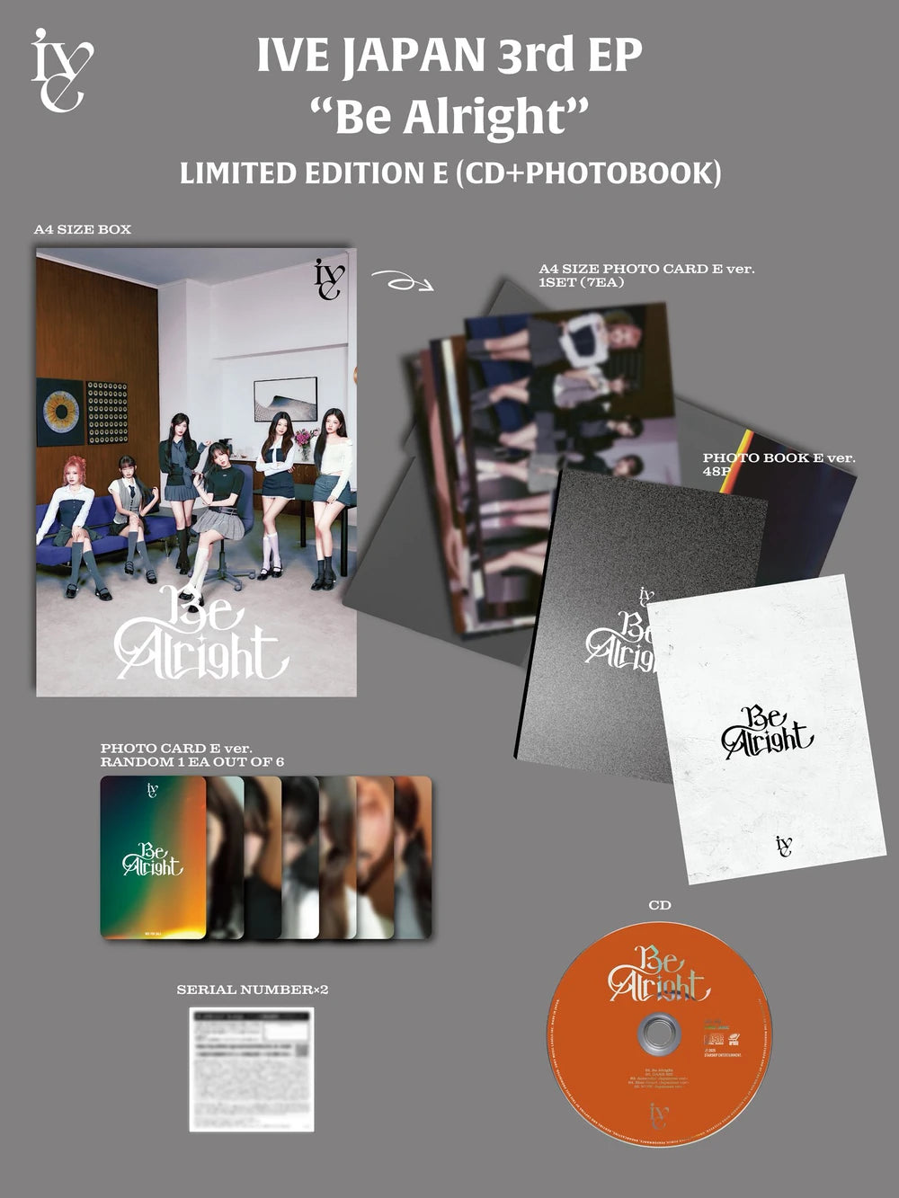 IVE - Be Alright [3rd JP EP Album - Limited Edition E] - K PLACE