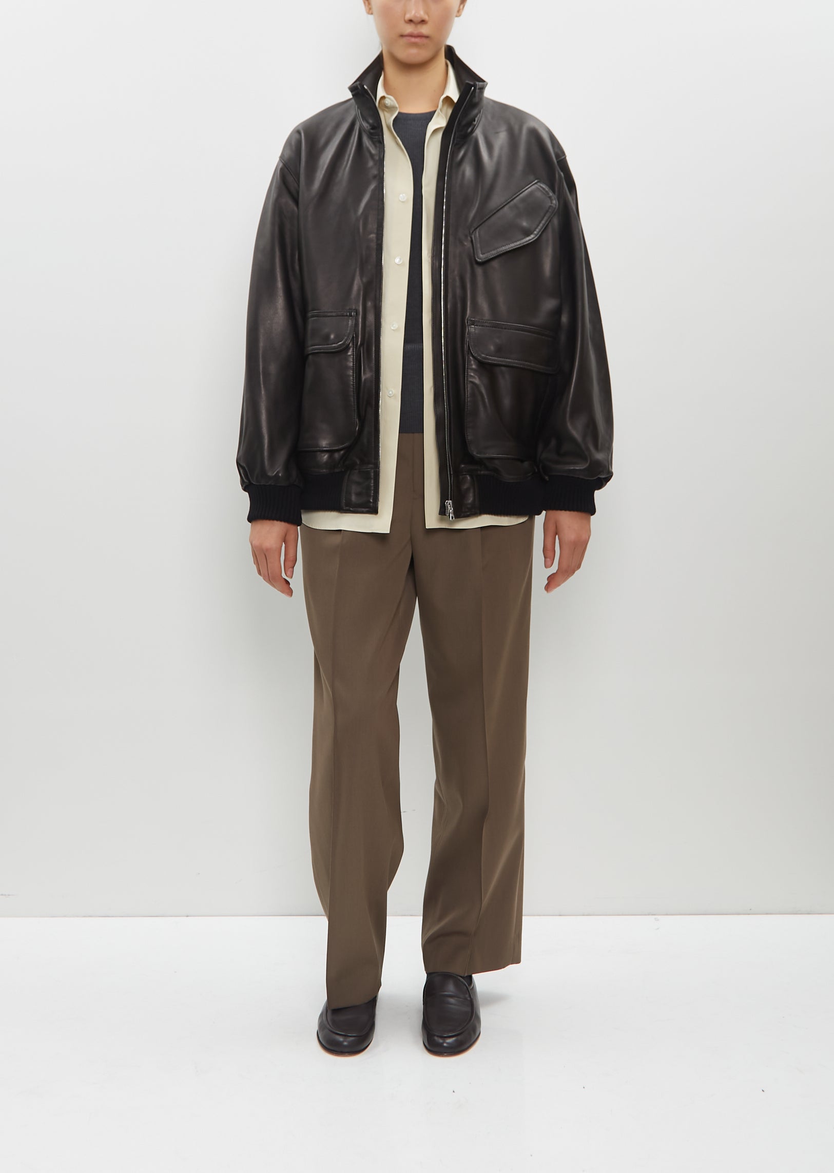 Lamb Leather Zip Blouson – La Garçonne