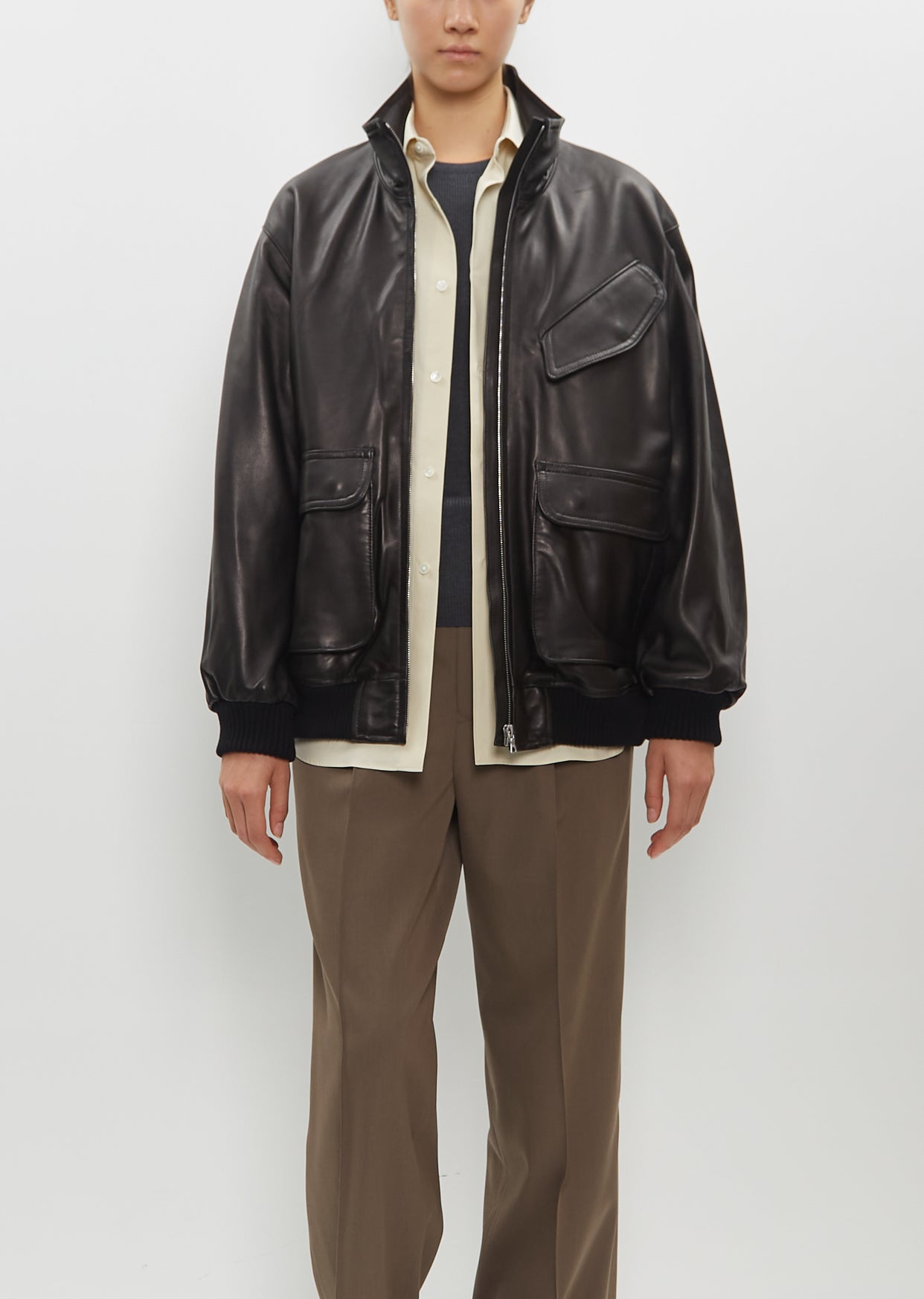 Lamb Leather Zip Blouson – La Garçonne