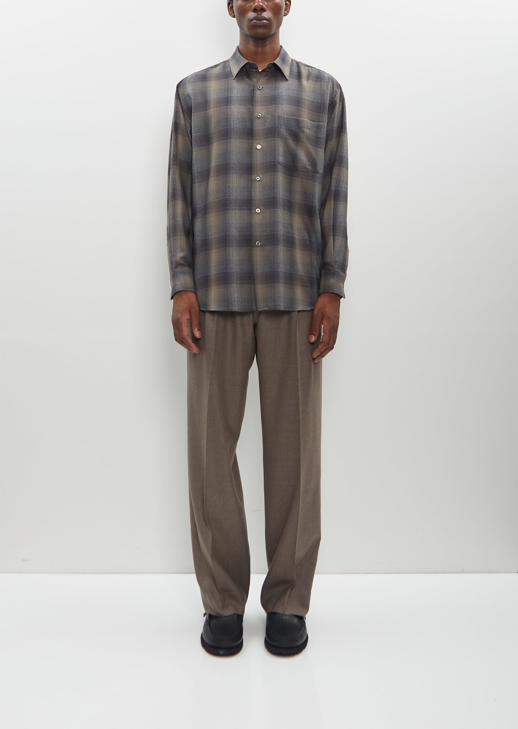 Super Light Wool Check Shirt – La Garçonne
