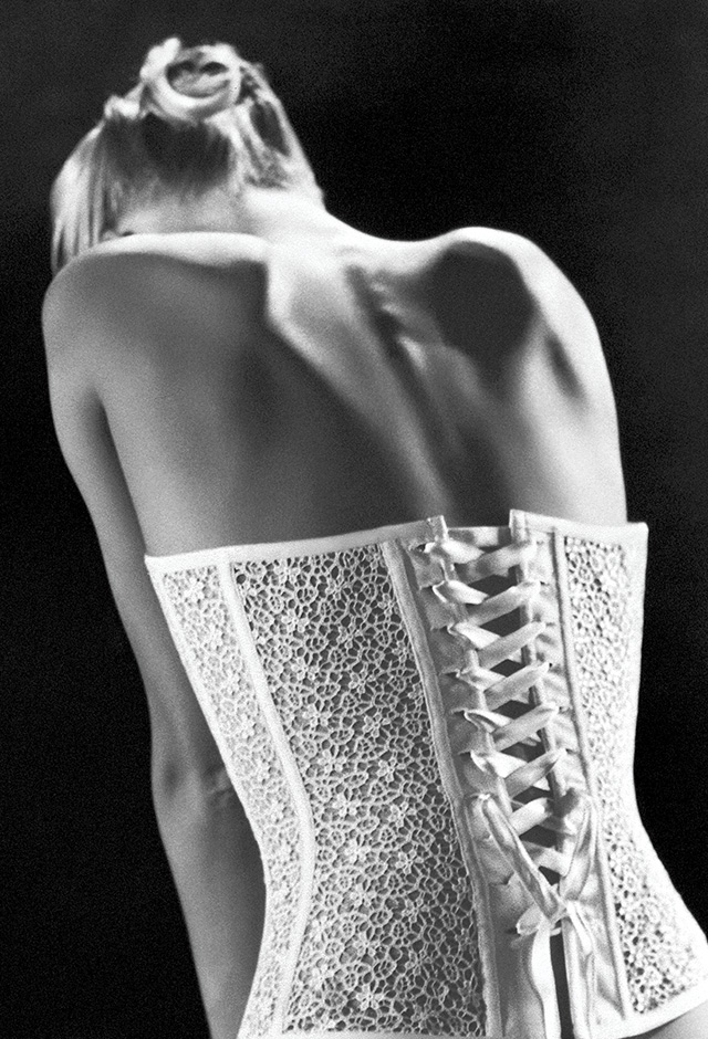 レッド フラスタリオ刺繍 シルクサテンスリップ｜La Perla - ラペルラ