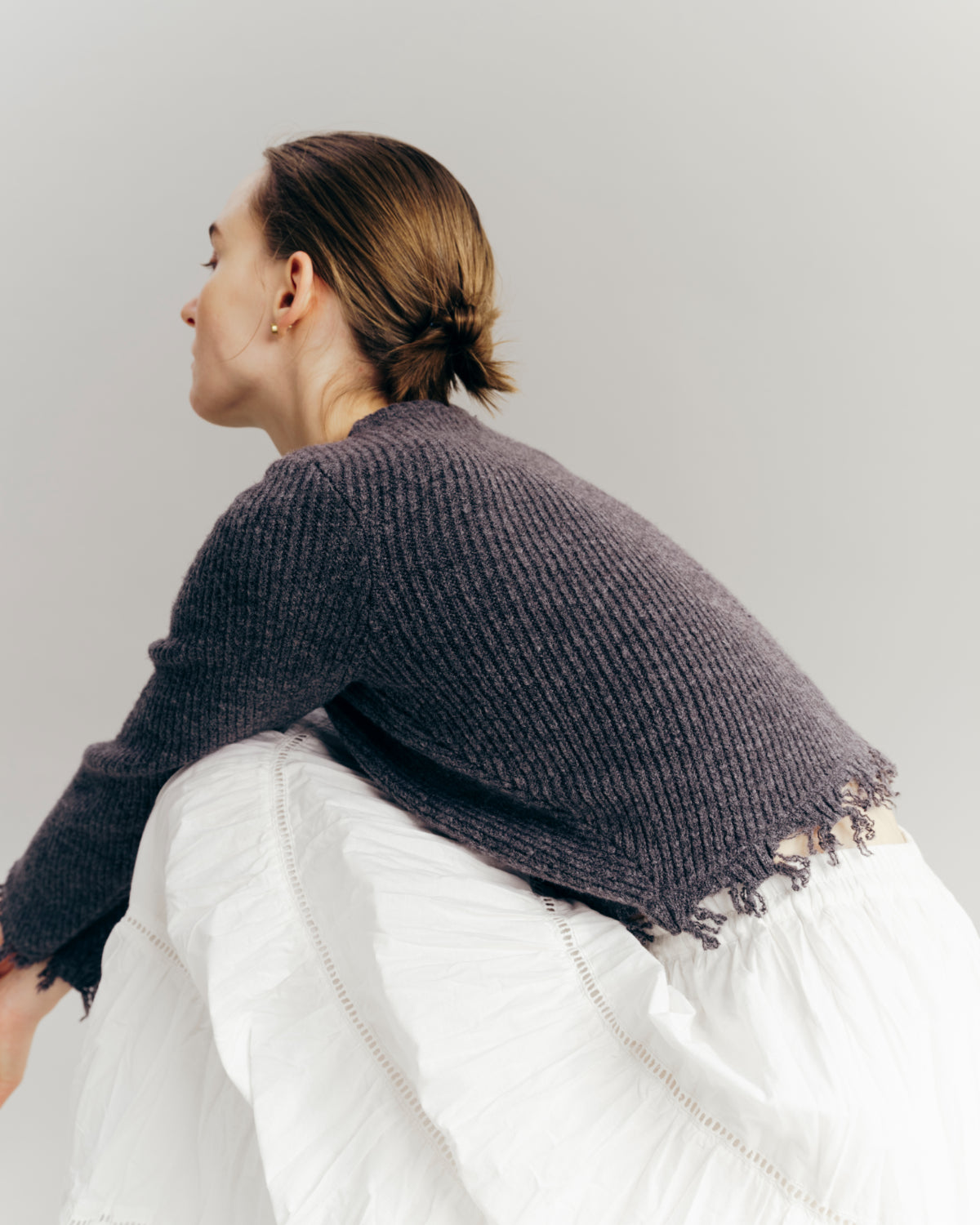 Cropped Damage Knit tops – L'AUBE BLANC