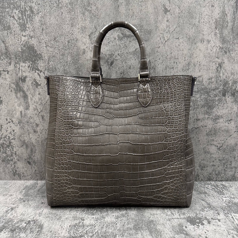 クロコダイル トートバッグ CALON - GREY/グレー – Le'sac