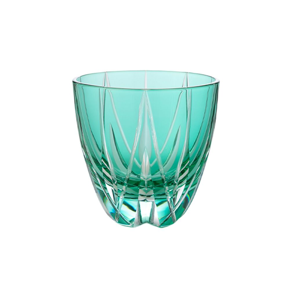 伝統工芸】田島硝子 江戸切子 星華紋 ぐい呑み 緑 75ml TK21-301-1G