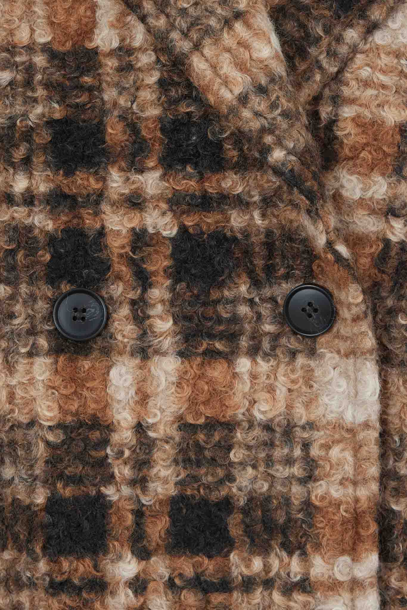 YOKE 20SS チェック柄 コート ブラウン S ヨーク、デビュー