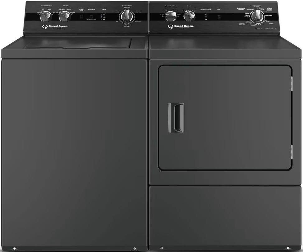 Speed Queen® Matte Black Laundry Pair | Quality Appliance