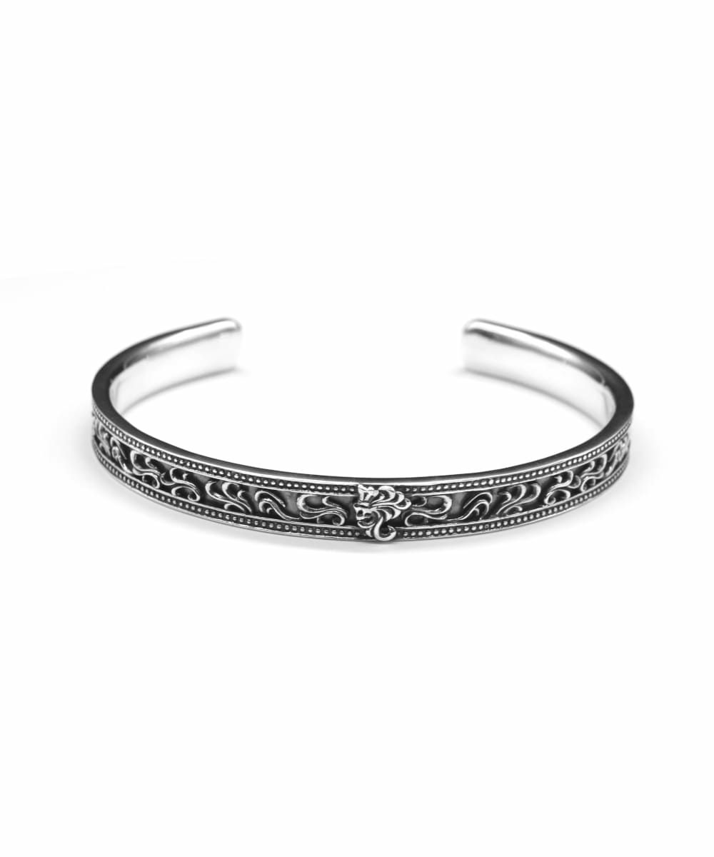 美品】ライオンハート シルバー ブラック 石付き 黒いハンマード