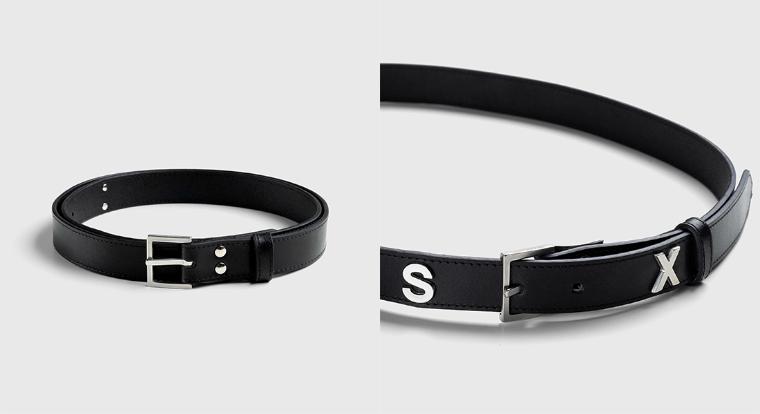 Martine Rose のウィットに富んだ SEX レターベルトで、イヤらしい自分