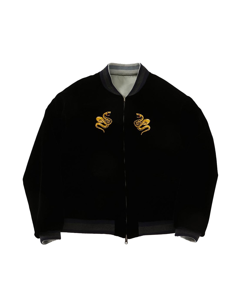 トラニフジ リバーシブルスカジャン(M(MEN) Black/ブラック): BLUE