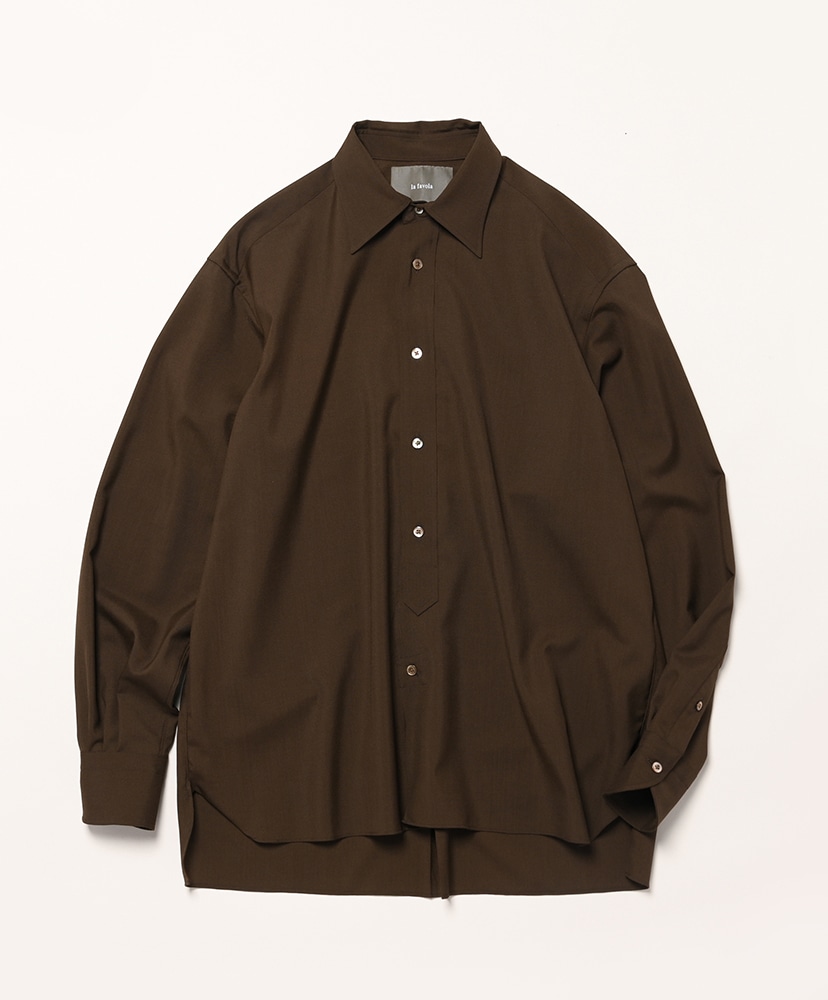 Big Shirt - 2/72 Wool Tropical(2(MEN) Dark Brown/ダークブラウン