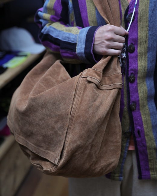 SEVEN BY SEVEN Leather Shoulder Bag -Cow Split Leather- [Brown]