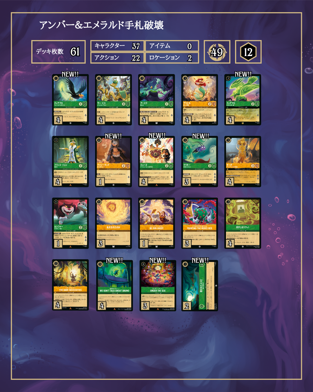 ロルカナ4弾環境デッキ紹介【アンバー＆エメラルド手札破壊