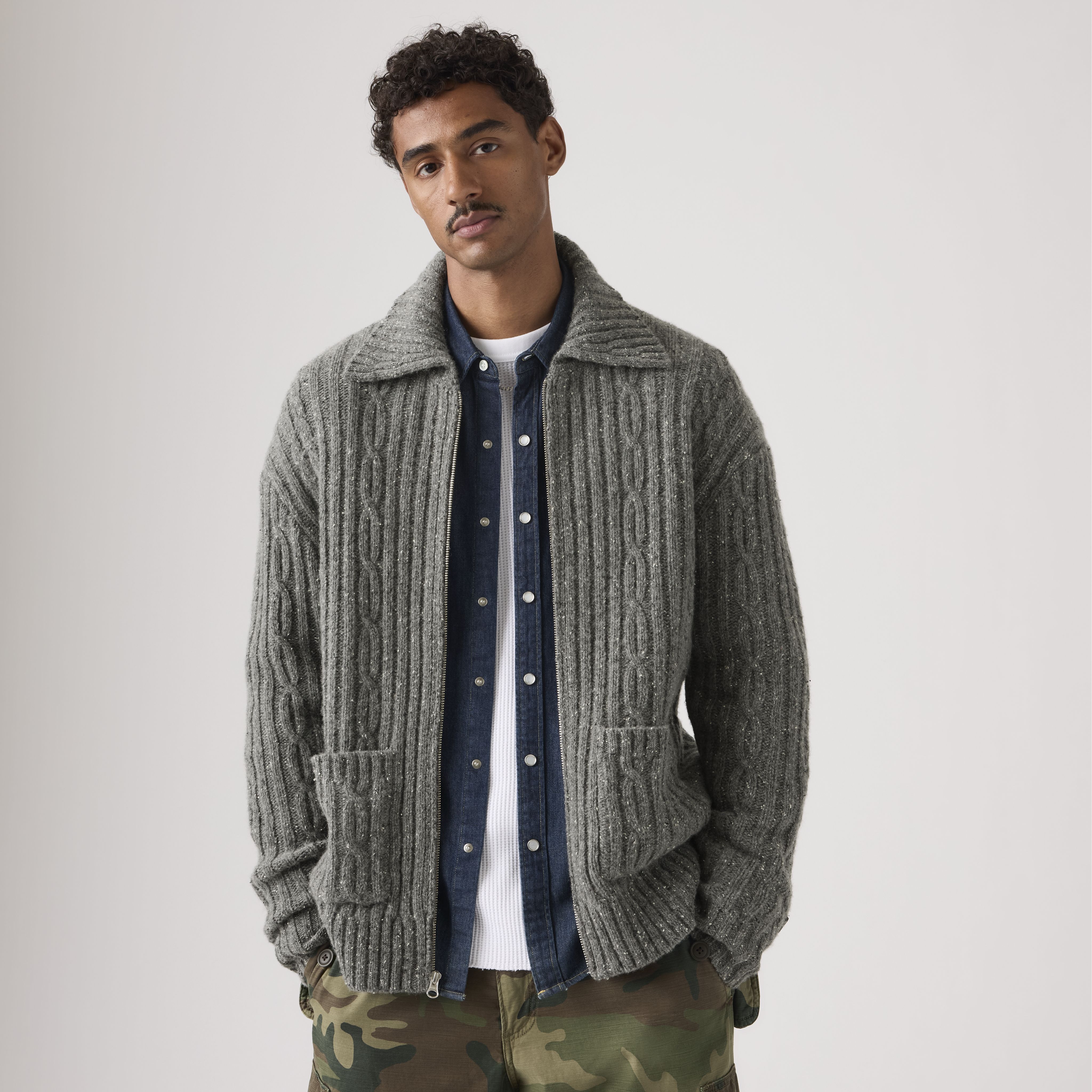 Telegraph Zip Cardigan - White | Levi's® US