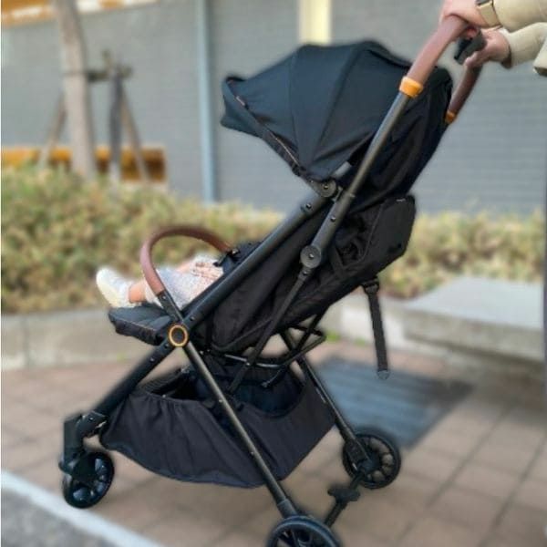 besreyベビーカー軽量5㎏!片手で簡単折りたたみコンパクト新型ブラック