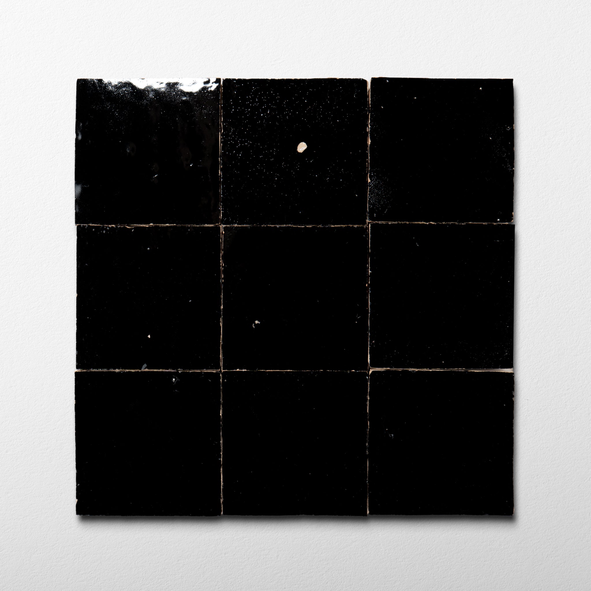 Handmade Moroccan Zellige 4x4 Noir Black Terracotta Tile – Tiles