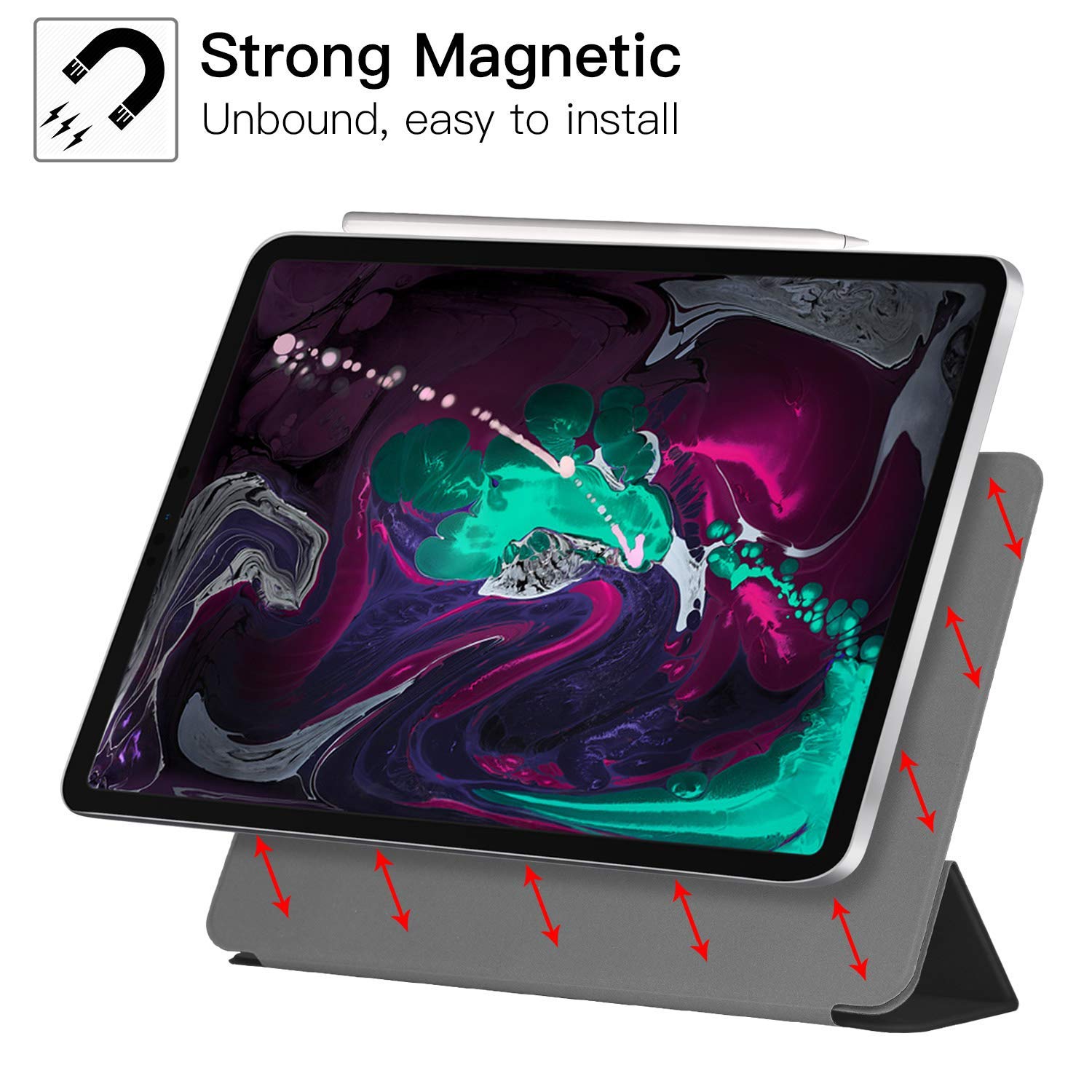Magnetic Luvvitt iPad Pro 12.9 2018 Case with Pencil Holder