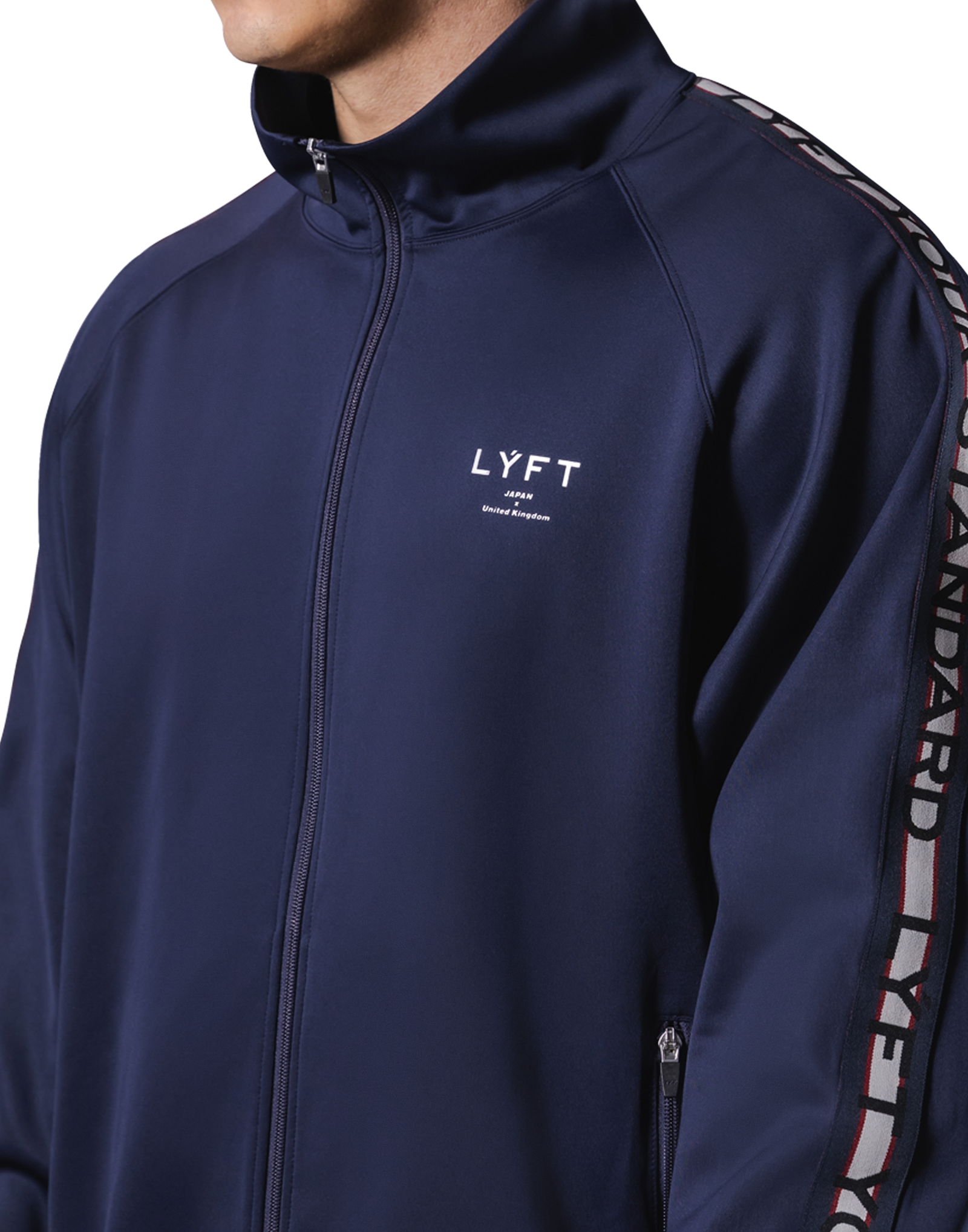 Logo Line Track Jacket - Navy – LÝFT