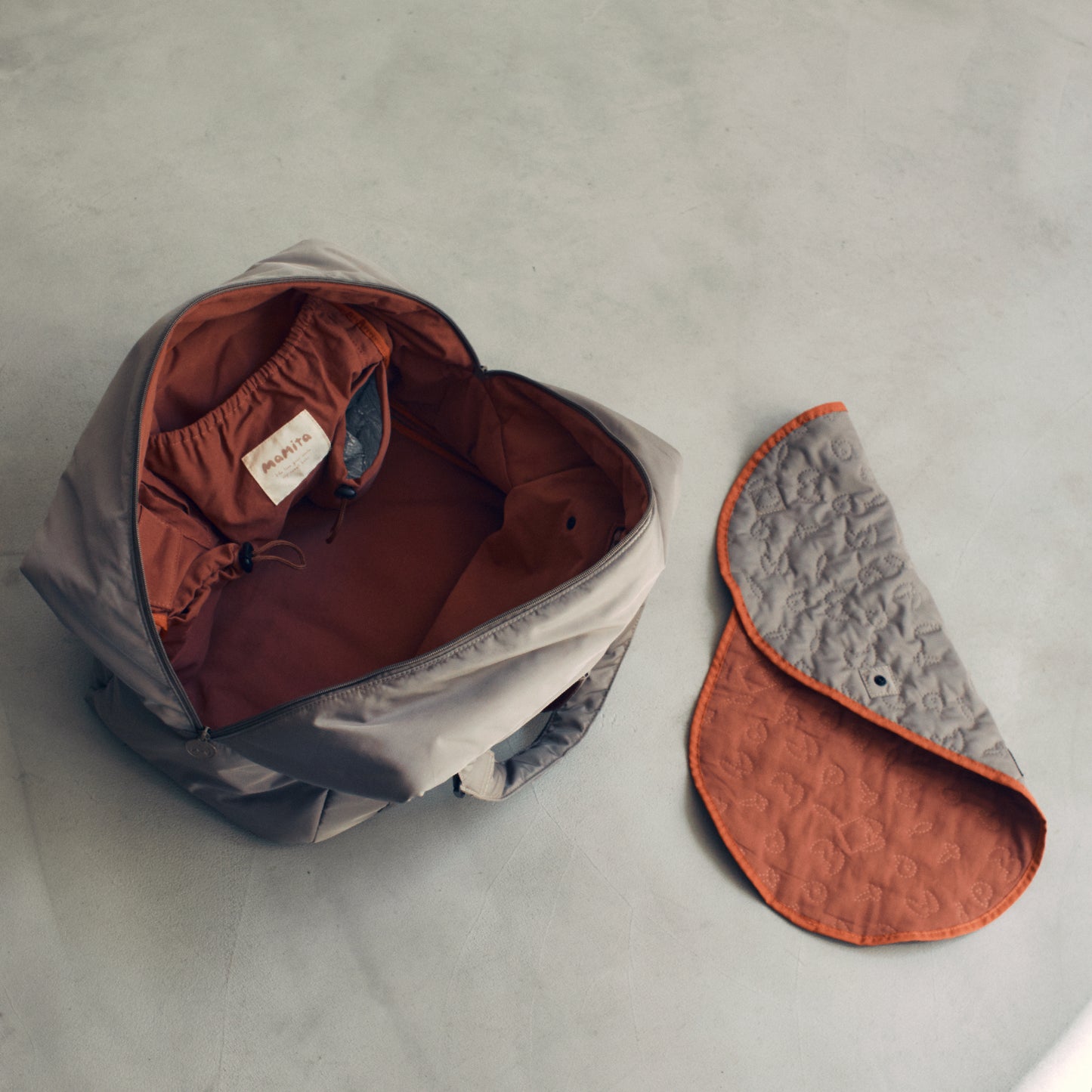 mamita Mother's Bag - モカブラウン&ブリックオレンジ – mamita-mamita