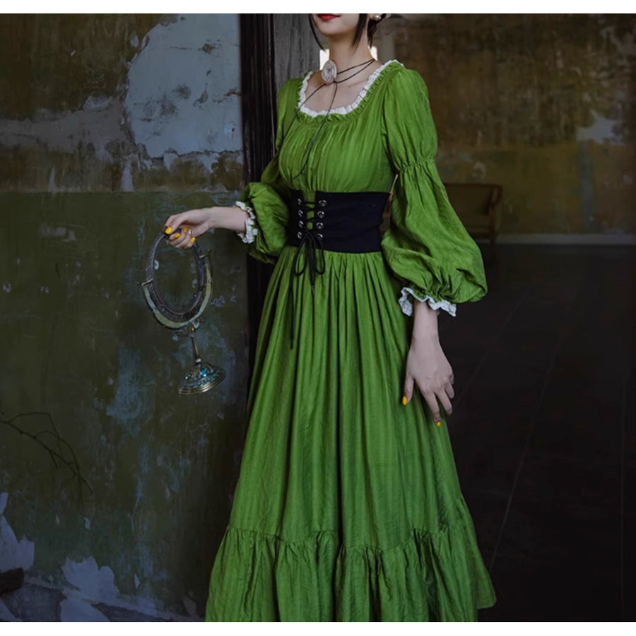 翠緑の貴婦人のレトロワンピース – ManusMachina