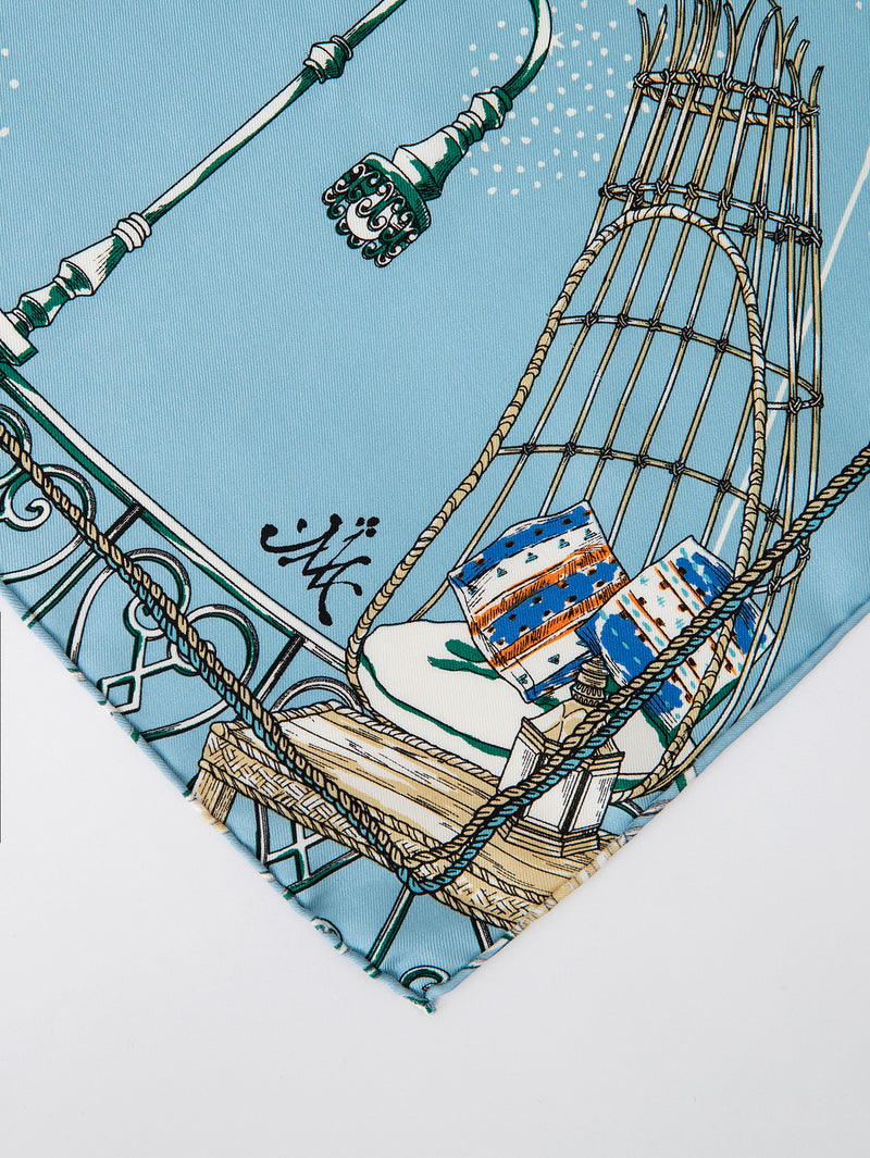 シルクスカーフ65＞ バルーンスカイ – manipuri