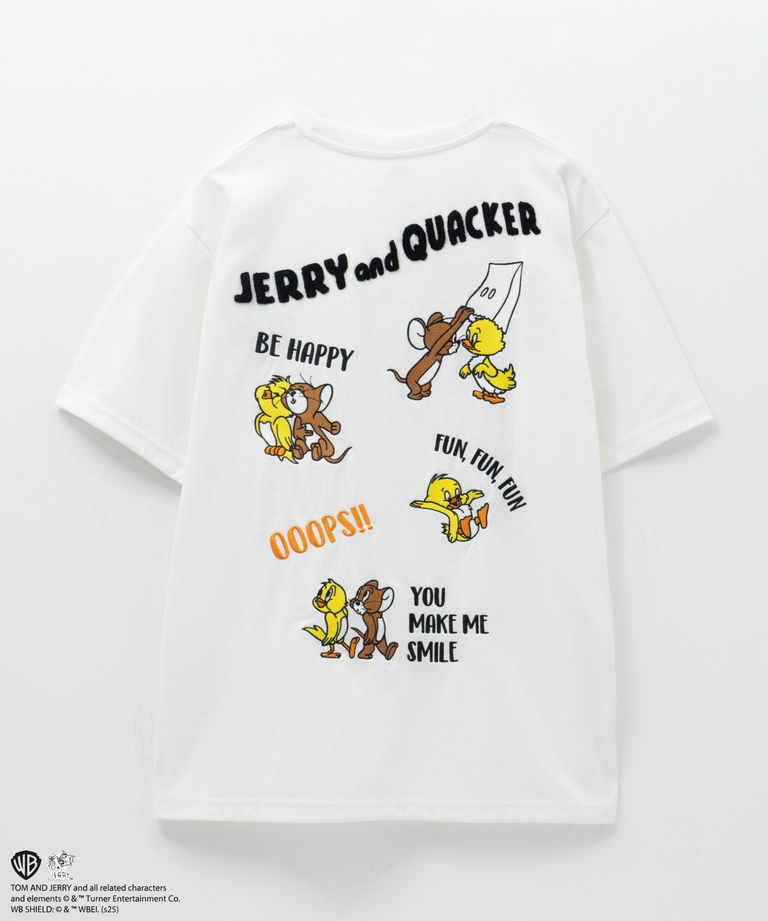 Tom and Jerry マッスルズバックサガラ刺繍Tシャツ メンズ