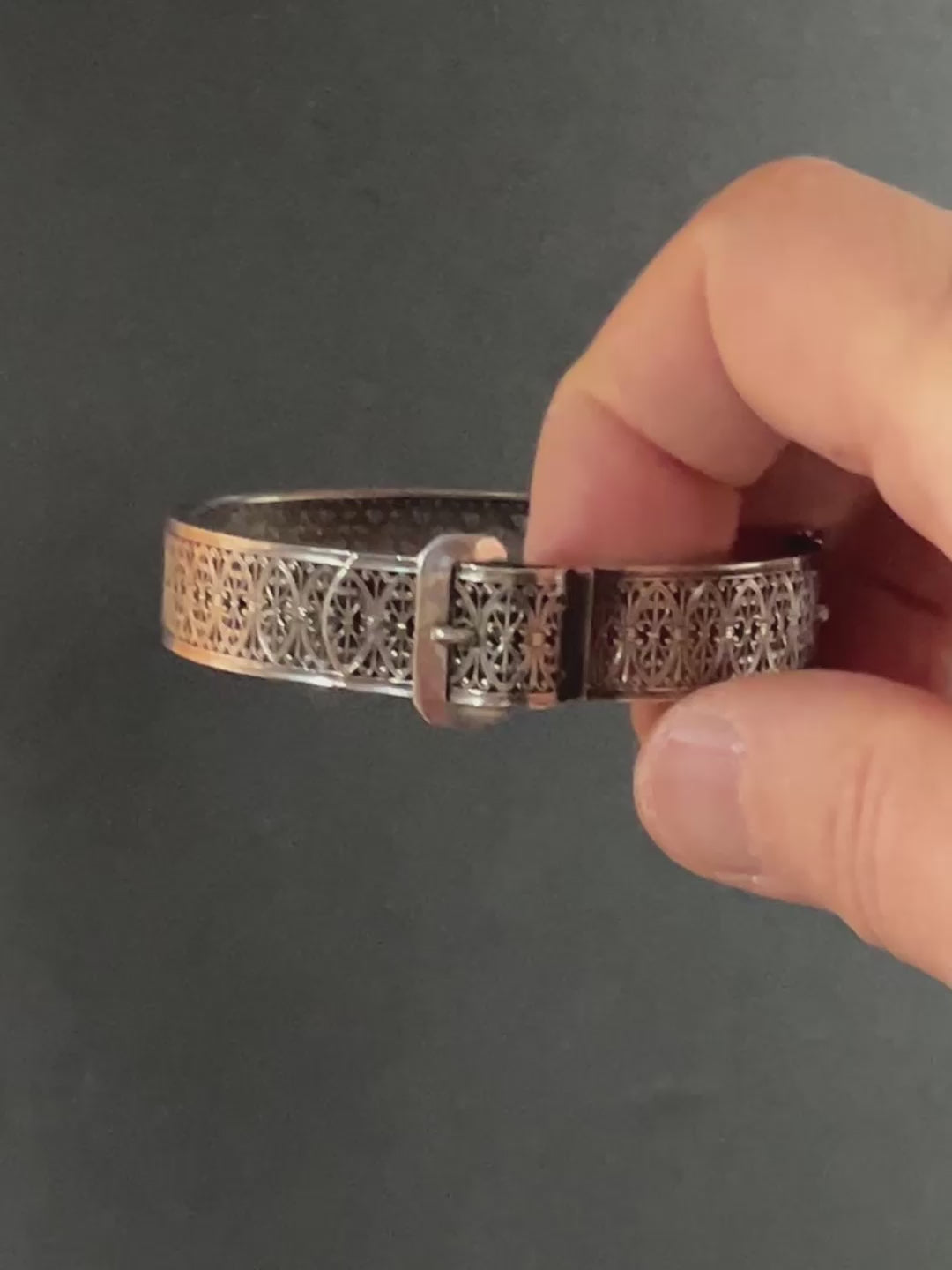 アンティーク ベルトバックル バングル シルバー925