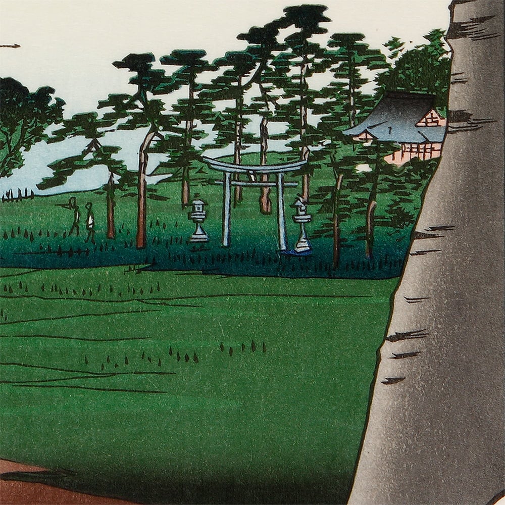 歌川広重「名所江戸百景 隅田川水神の森真崎」浮世絵木版画｜浮世絵工房