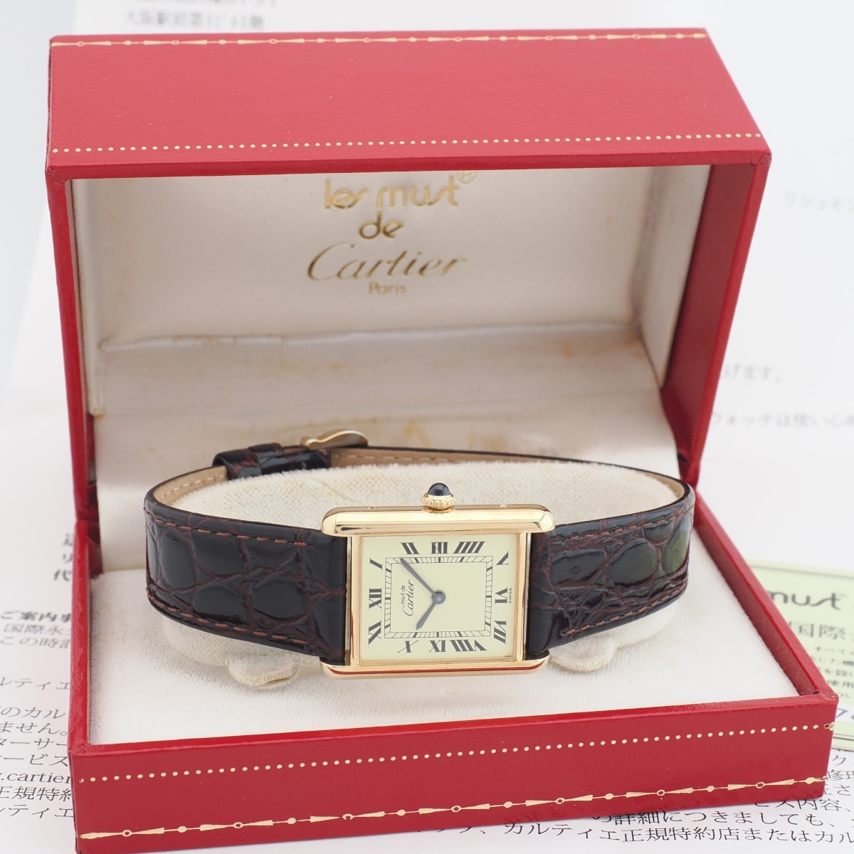 価格交渉可カルティエ マストタンク LM バーガンディ手巻きOH 2025年9