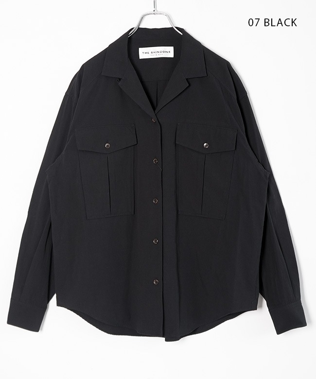 25SMSBL11]THE SHINZONE(ザ シンゾーン) OPEN COLLAR SHIRT オープン